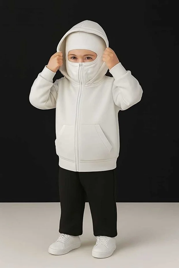 Çocuk Kapüşonlu Pamuklu Termal Sweatshirt – Yüksek Kalite, Yumuşak ve Sıcak Tutarlı