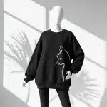 Kadın- Büyük Boy Hayvan Desenli Uzun Kollu Kazak Kardigan