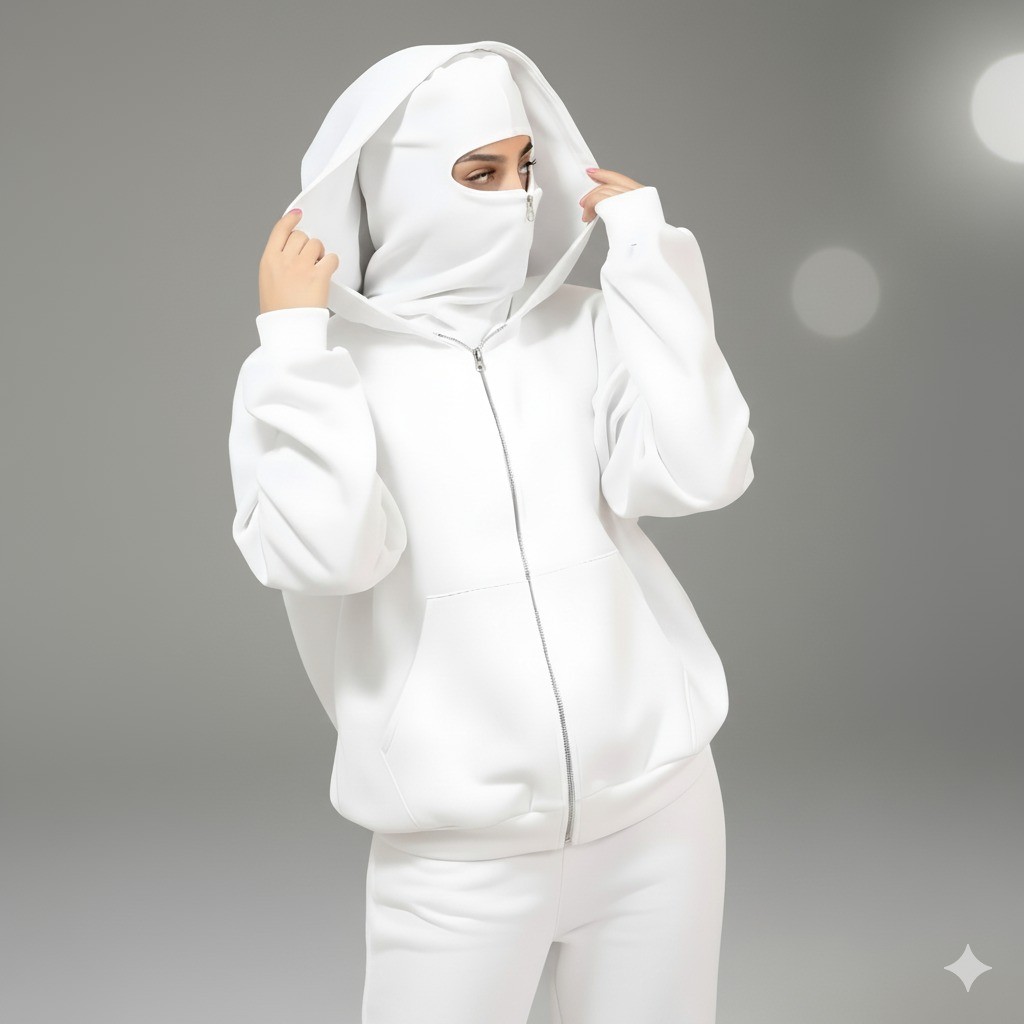 Trend Fermuarlı Kapşonlu Sweatshirt Hırka Unisex