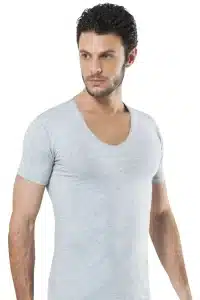 Açık Bisiklet Yaka Erkek Atlet - Hafif ve Şık Pamuklu Tasarım-714/715