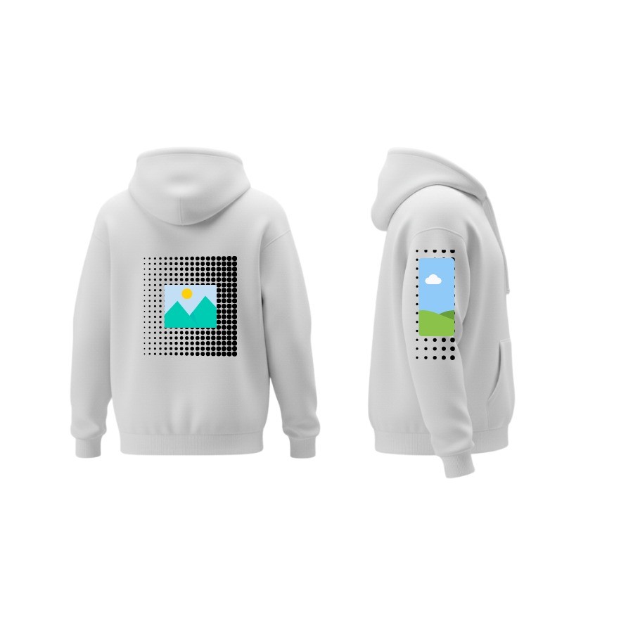 Kişiye Özel Büyük Baskılı Hoodie – Sırt, Kol ve Göğüs Tasarımıyla Öne Çıkın