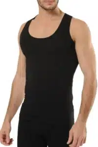 Spor İçin Tasarlanmış Pamuklu Likralı Erkek Atlet-700