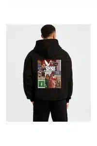 Palestine Baskılı Kapüşonlu Sweatshirt Hoodie