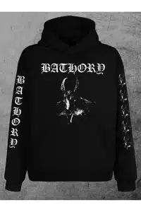 Bathory Goat Official Siyah Oversize Kapşonlu Sweatshirt Hoodie