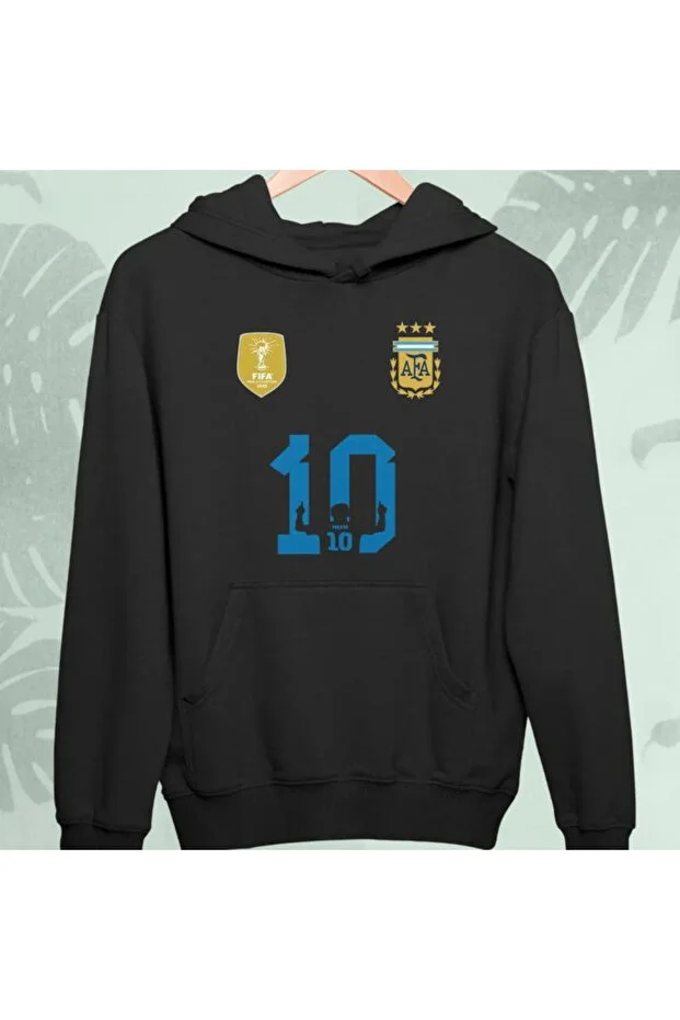 10 Baskılı Kapüşonlu Sweatshirt Hoodie