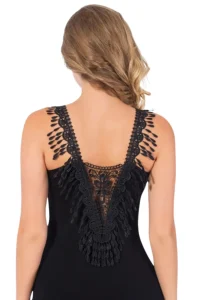 Şıklığın İncisi: Dantel Sırt Tasarımlı Kadın Atlet-2460